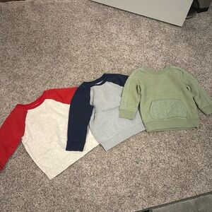 Bundle of 3 cat and jack size 2t crewneck sweatshirts